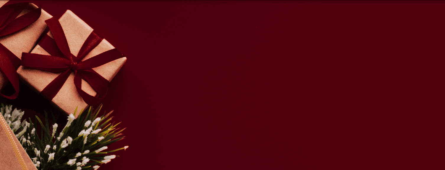 Gift boxes with red ribbons